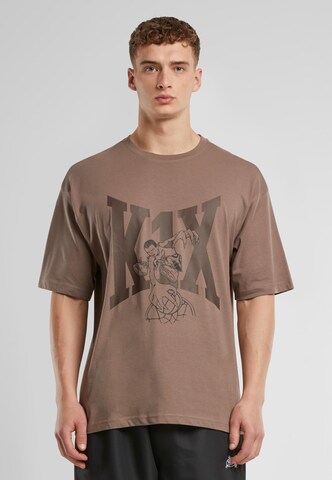 T-Shirt 'Alien Smash' K1X en marron : devant