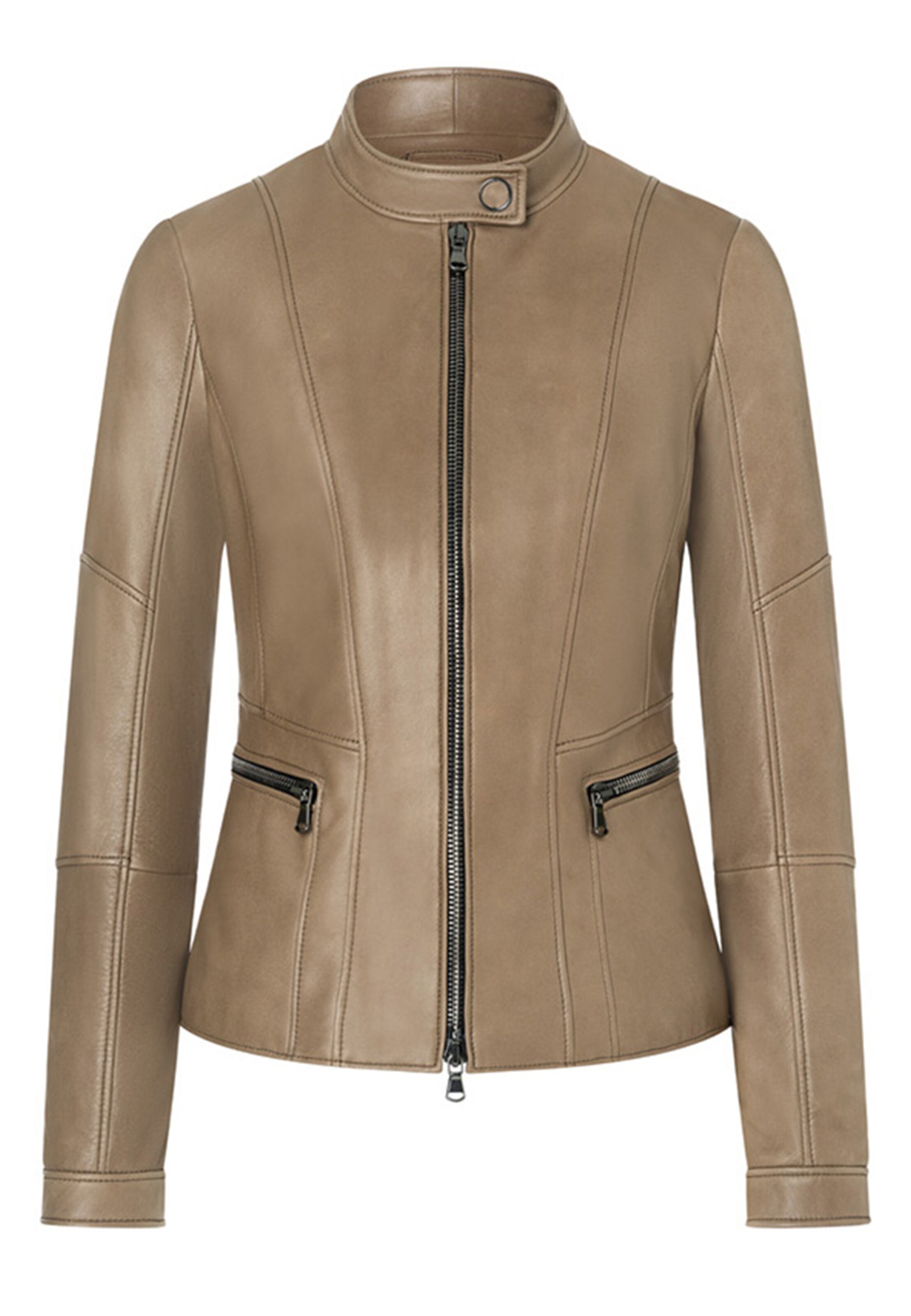 Werner Christ Lederjacke 'Elif' in Beige: Vorderseite