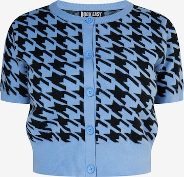 Cardigan ROCKEASY en bleu : devant