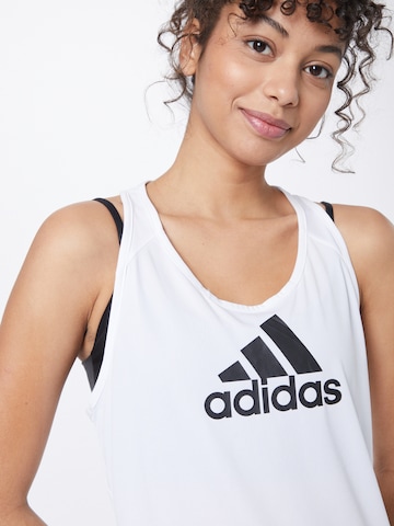 ADIDAS SPORTSWEARSportski top 'Aeroready Designed 2 Move Logo' - bijela boja