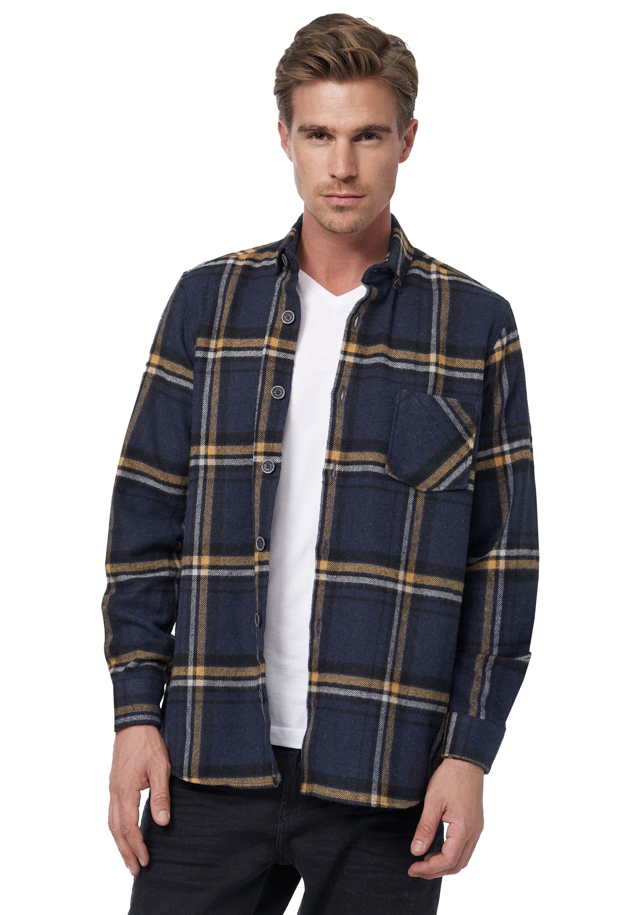 Rusty Neal Slim fit Button Up Shirt in Black: front