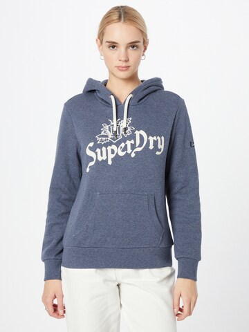 Sweat-shirt Superdry en bleu : devant