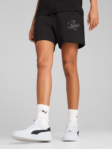 PUMA regular Παντελόνι φόρμας 'Ess' σε μαύρο: μπροστά