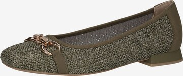 CAPRICE Ballet Flats in Green: front