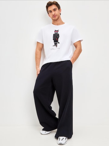 Maglietta 'Sport Cat' di Cat e Lolette in bianco