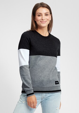 Oxmo Sweatshirt 'Omaya' in Zwart: voorkant