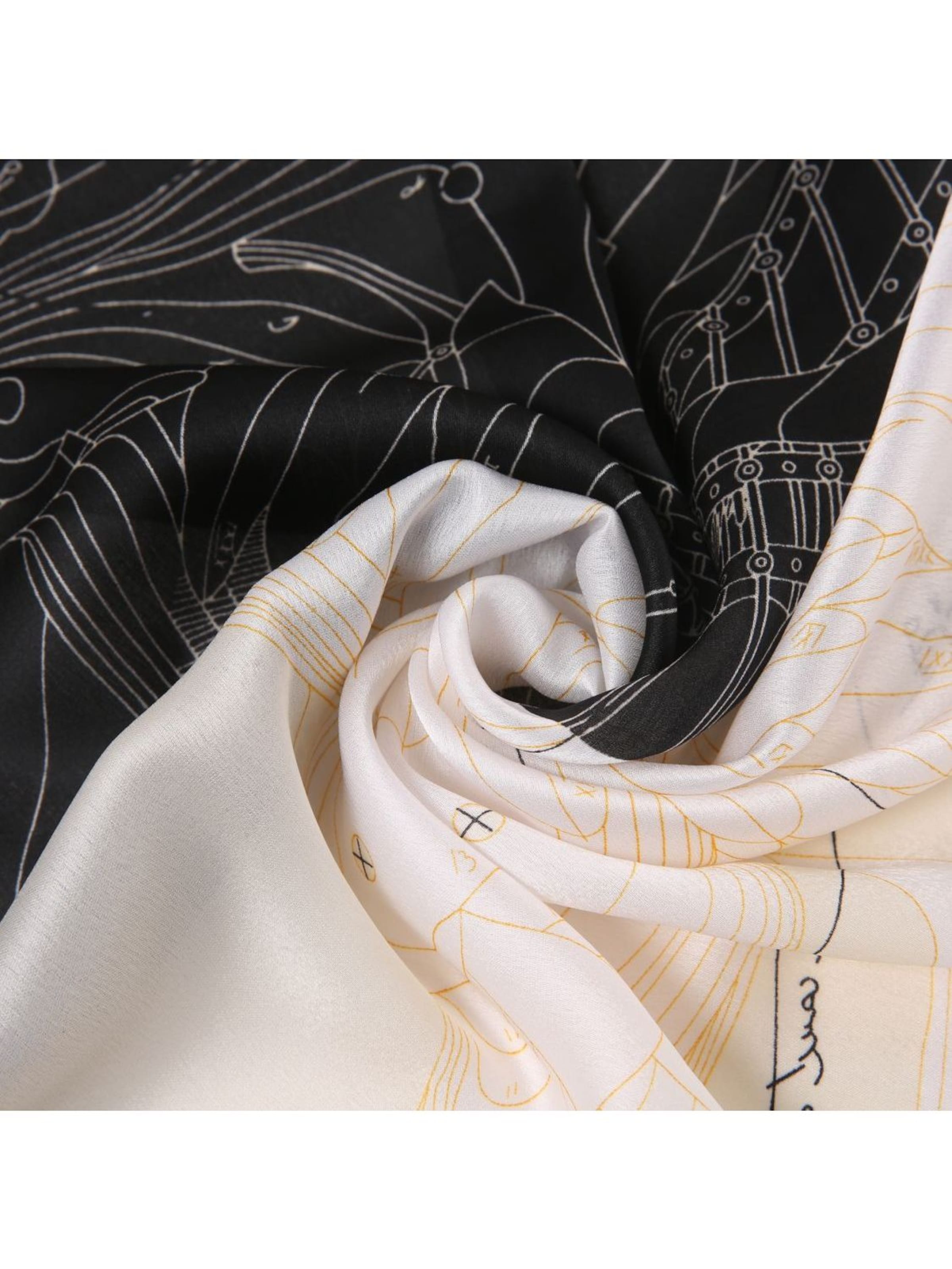 Sciarpa 'Etole de Soie Winged Florina' di alberto cabale in nero