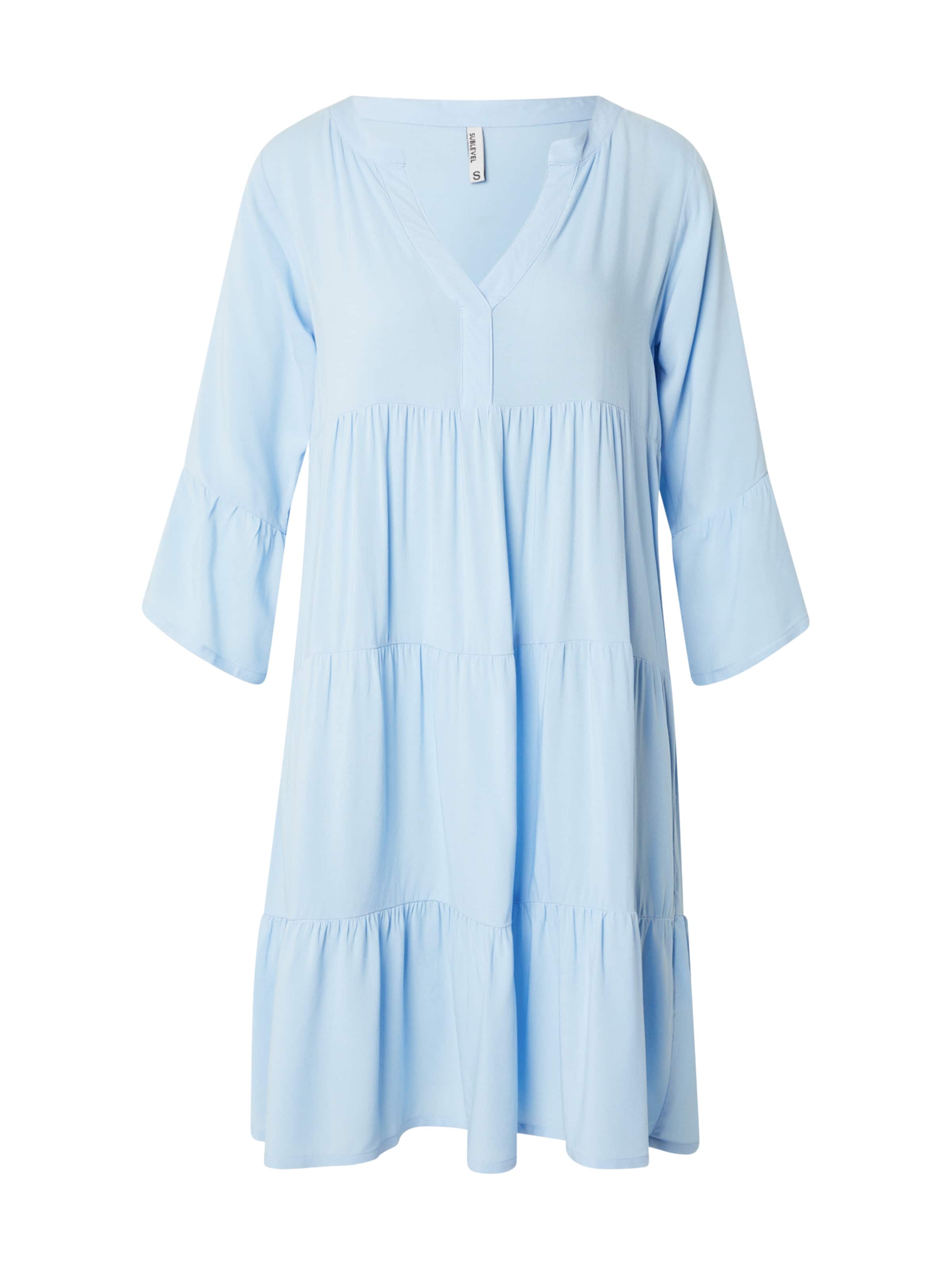 Sublevel - Vestidos camiseiros em azul: frente