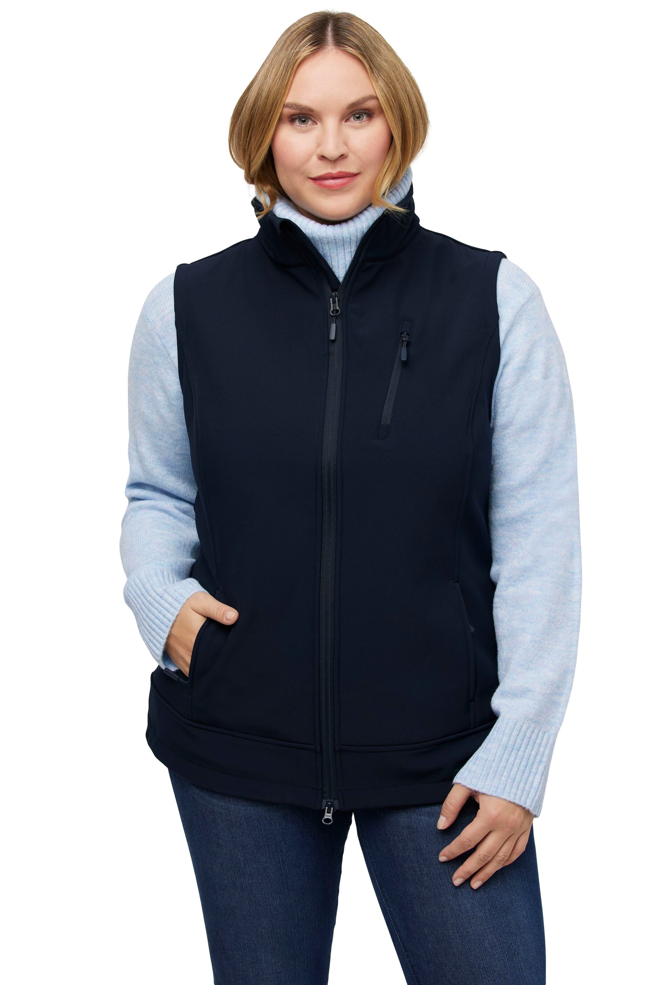 Ulla Popken Vest in Blue: front