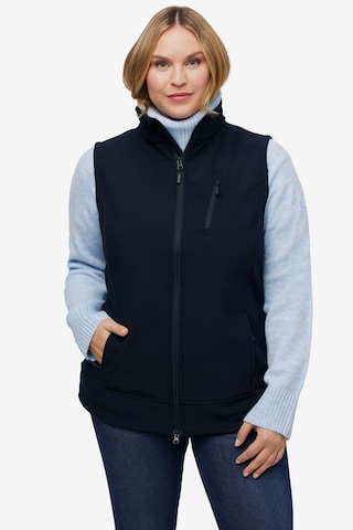 Gilet di Ulla Popken in blu: frontale