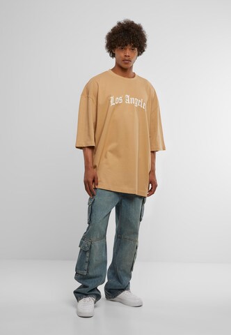 Tricou 'Los Angeles' de la Mister Tee pe bej