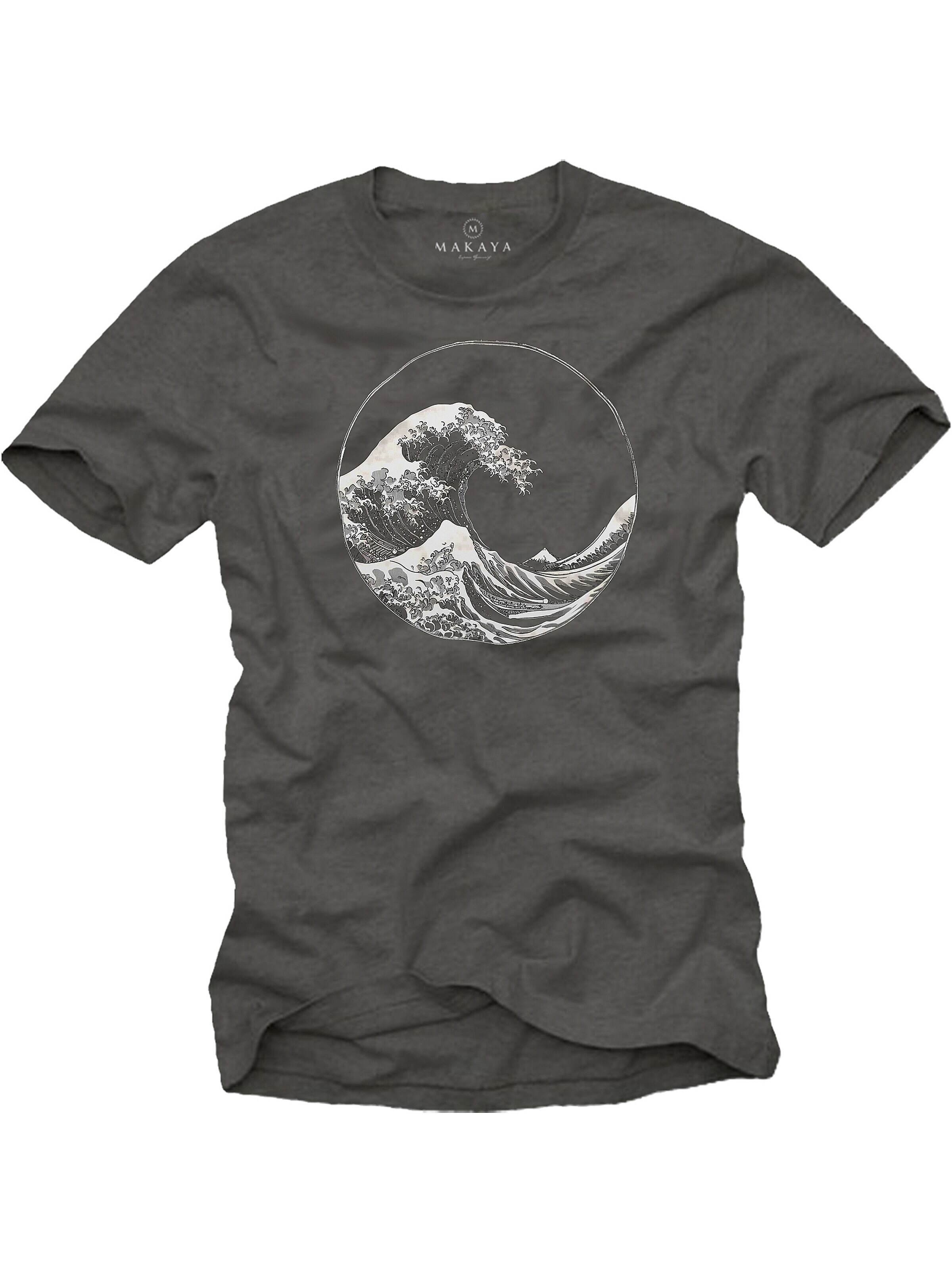 MAKAYA Shirt 'Kawanga Welle' in Grey: front