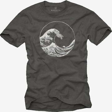 MAKAYA Shirt 'Kawanga Welle' in Grey: front