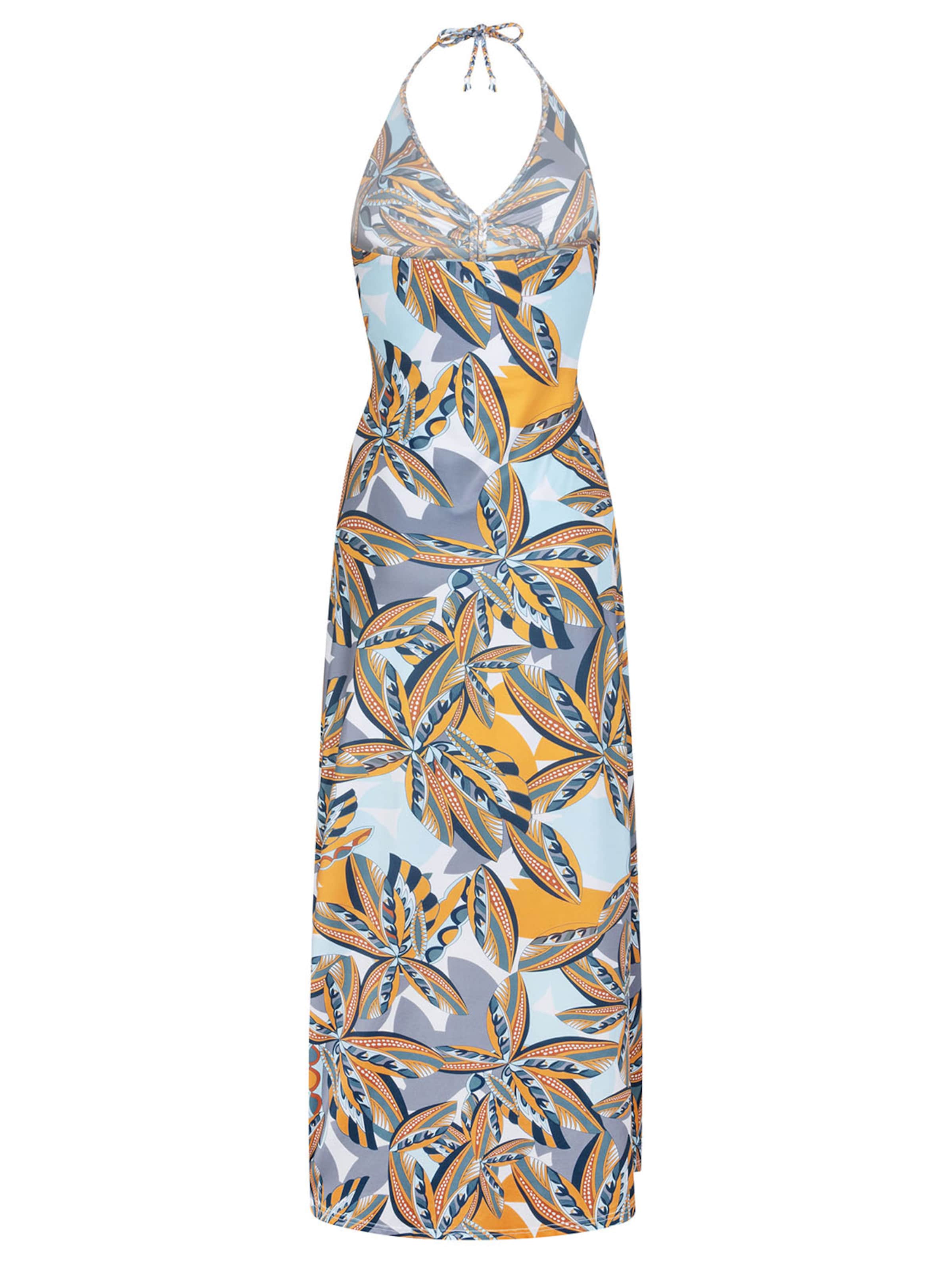 Chic by Lirette Jurk 'Halter dress Palm' in Oranje