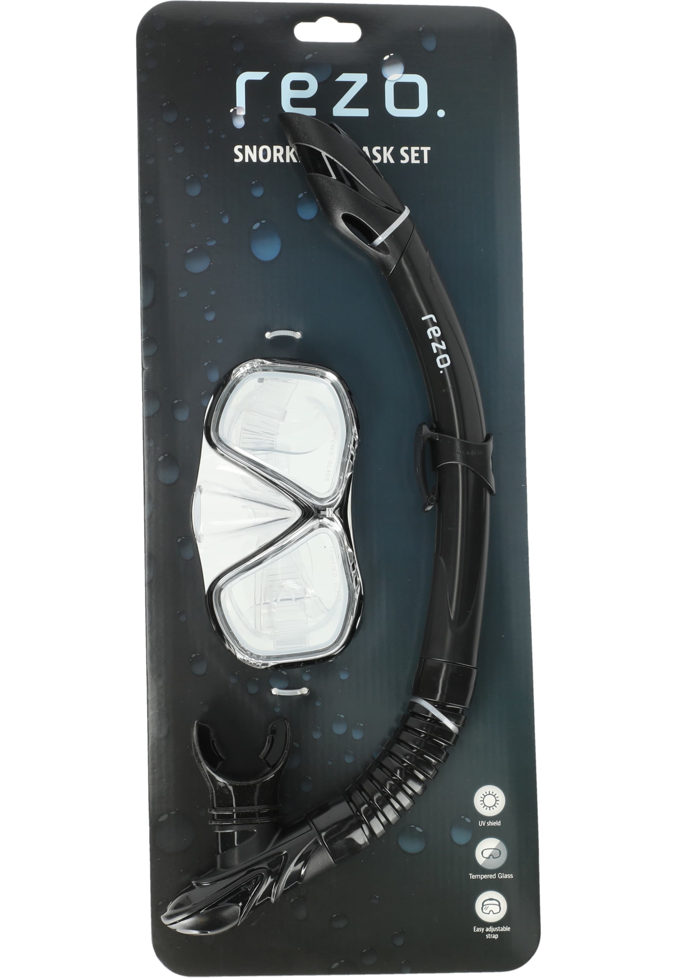 Rezo Diving mask & snorkel 'Sotavento' in Black: front