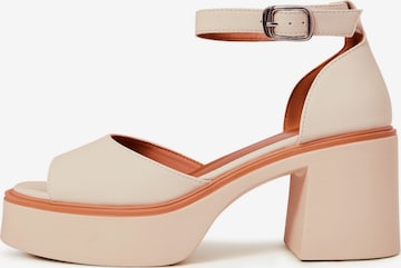 CESARE GASPARI Sandals in Beige: front