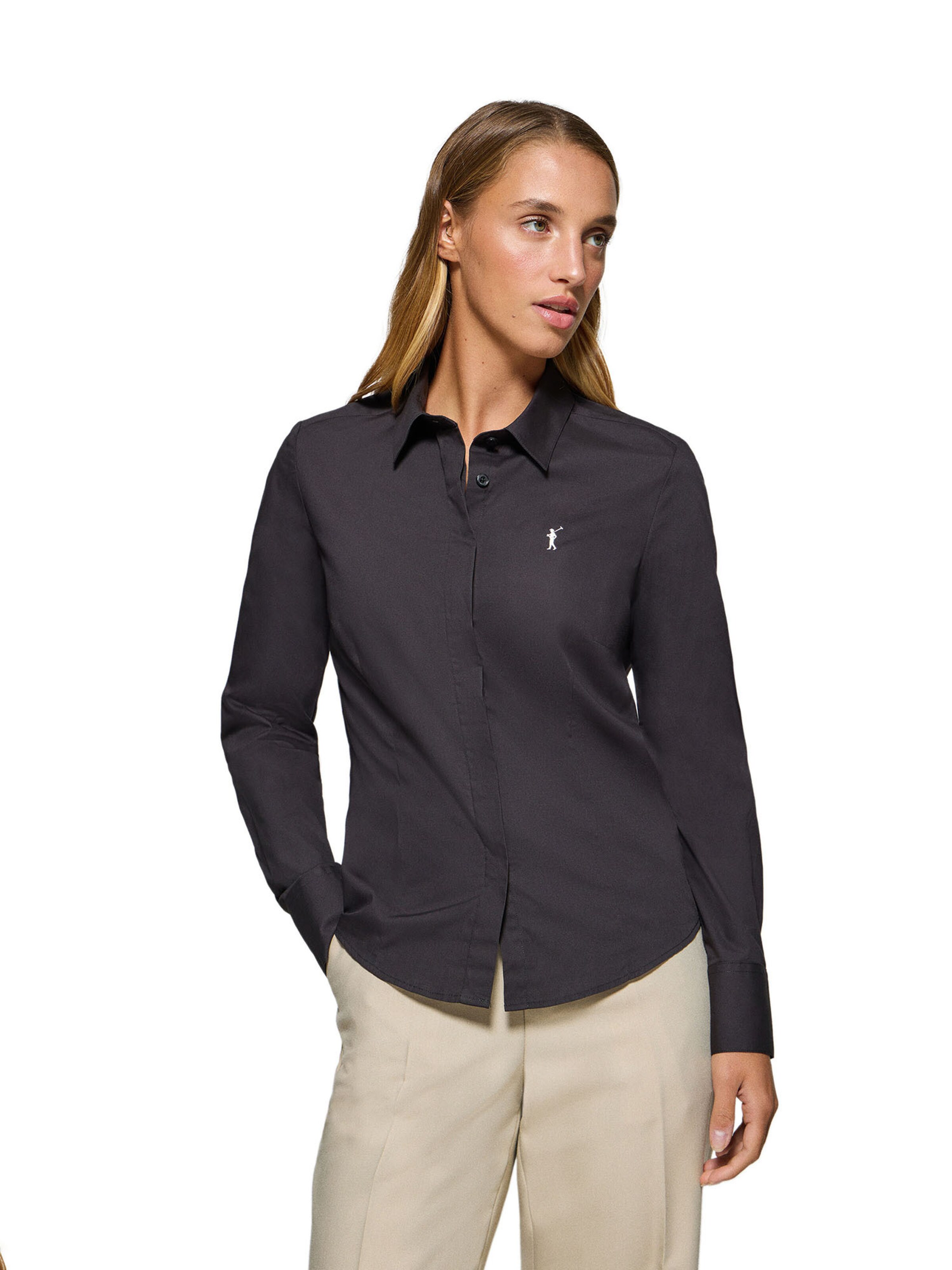 Polo Club Bluse in Schwarz: Vorderseite
