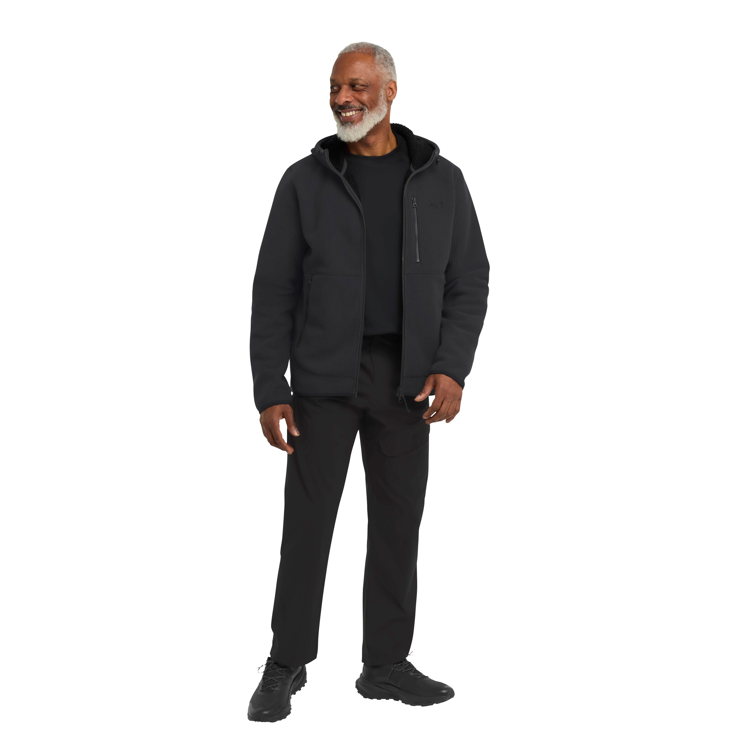 JACK WOLFSKIN Fleecejacke in Schwarz
