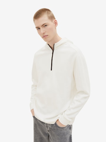 TOM TAILOR DENIM Sweatshirt in White