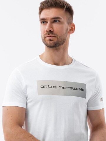 T-Shirt 'S1751' Ombre en blanc
