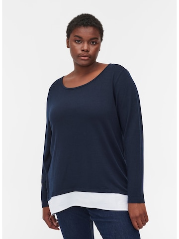 Zizzi Blouse 'Lucca' in Blue: front