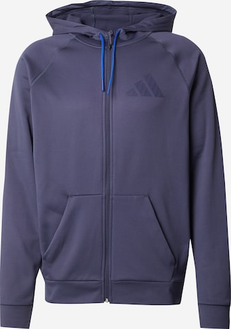 ADIDAS PERFORMANCESportski gornji dio trenirke - plava boja: prednji dio