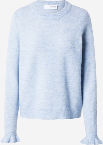 Pull-over 'SLFLULU' SELECTED en bleu : devant