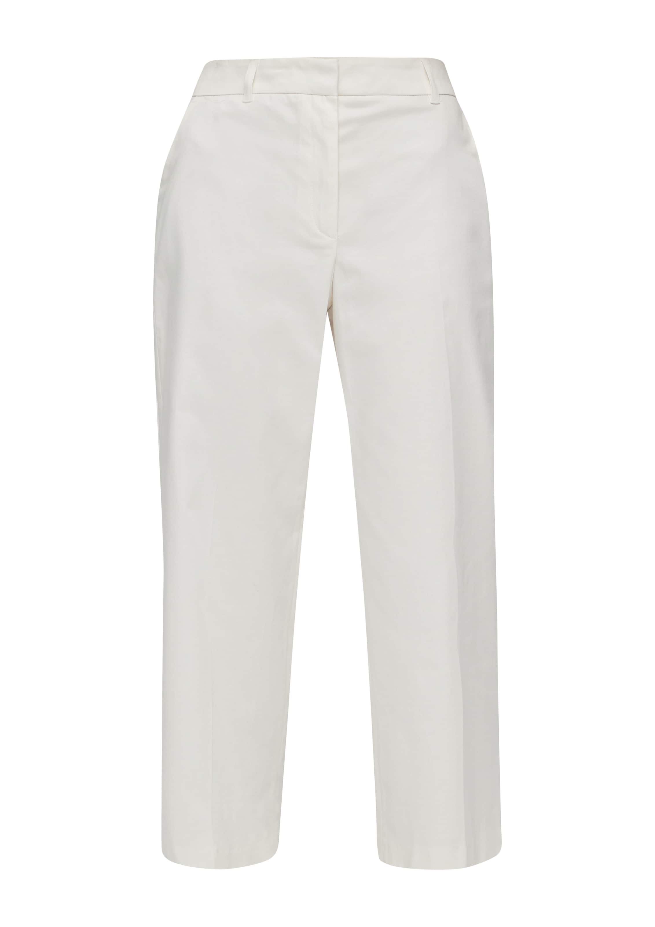 Bootcut Pantalon à plis s.Oliver en blanc : devant