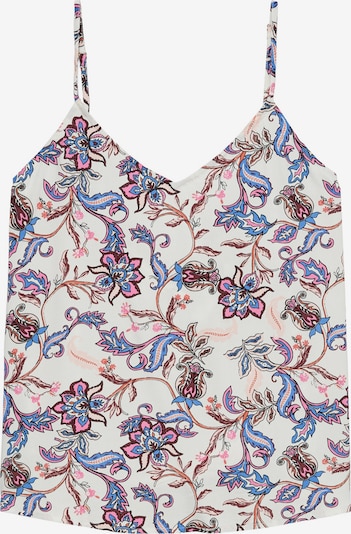 Top 'VMCHERIE' VERO MODA pe albastru deschis / ciocolatiu / roz / alb murdar, Vizualizare produs