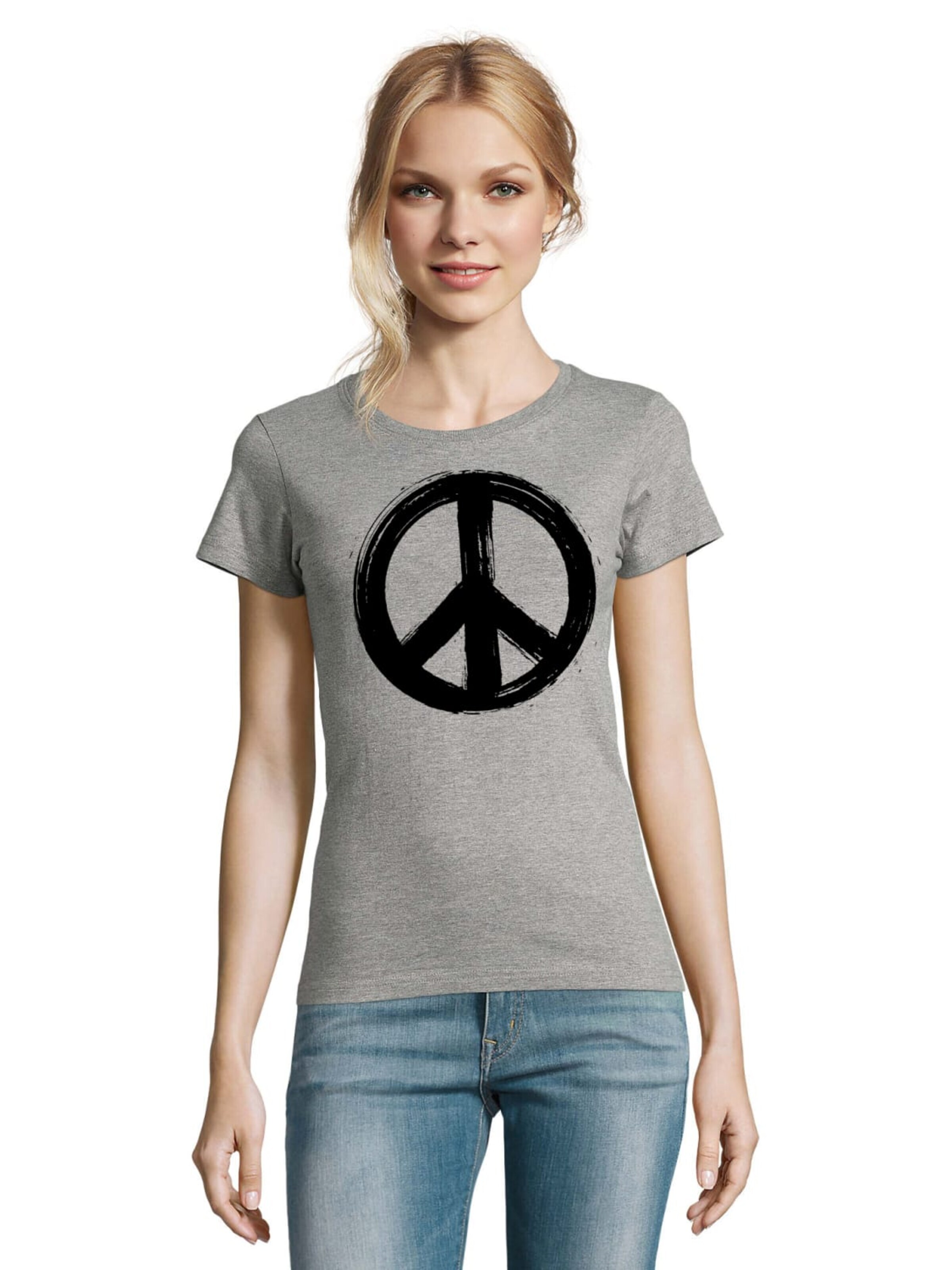 Blondie & Brownie Shirt 'PeaceSymbol'‌‌‌‌‌‌‌‌‌‌ in Grau: Vorderseite
