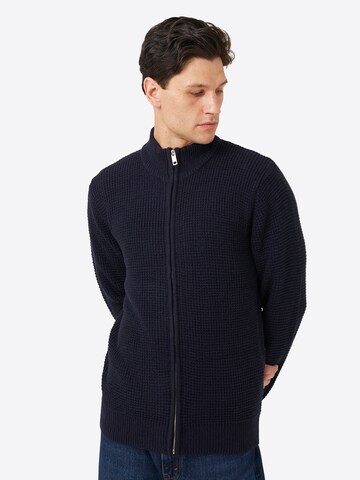 BRAVE SOUL Gebreid vest in Blauw: voorkant