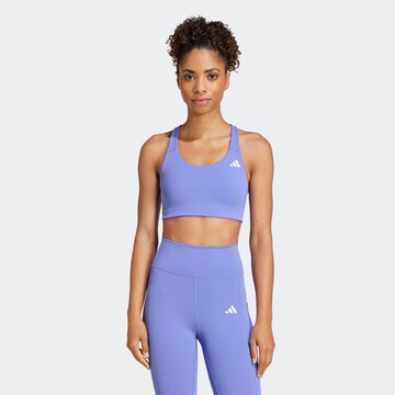 ADIDAS PERFORMANCE Korzetová Sportovní podprsenka 'PWI' – modrá: přední strana