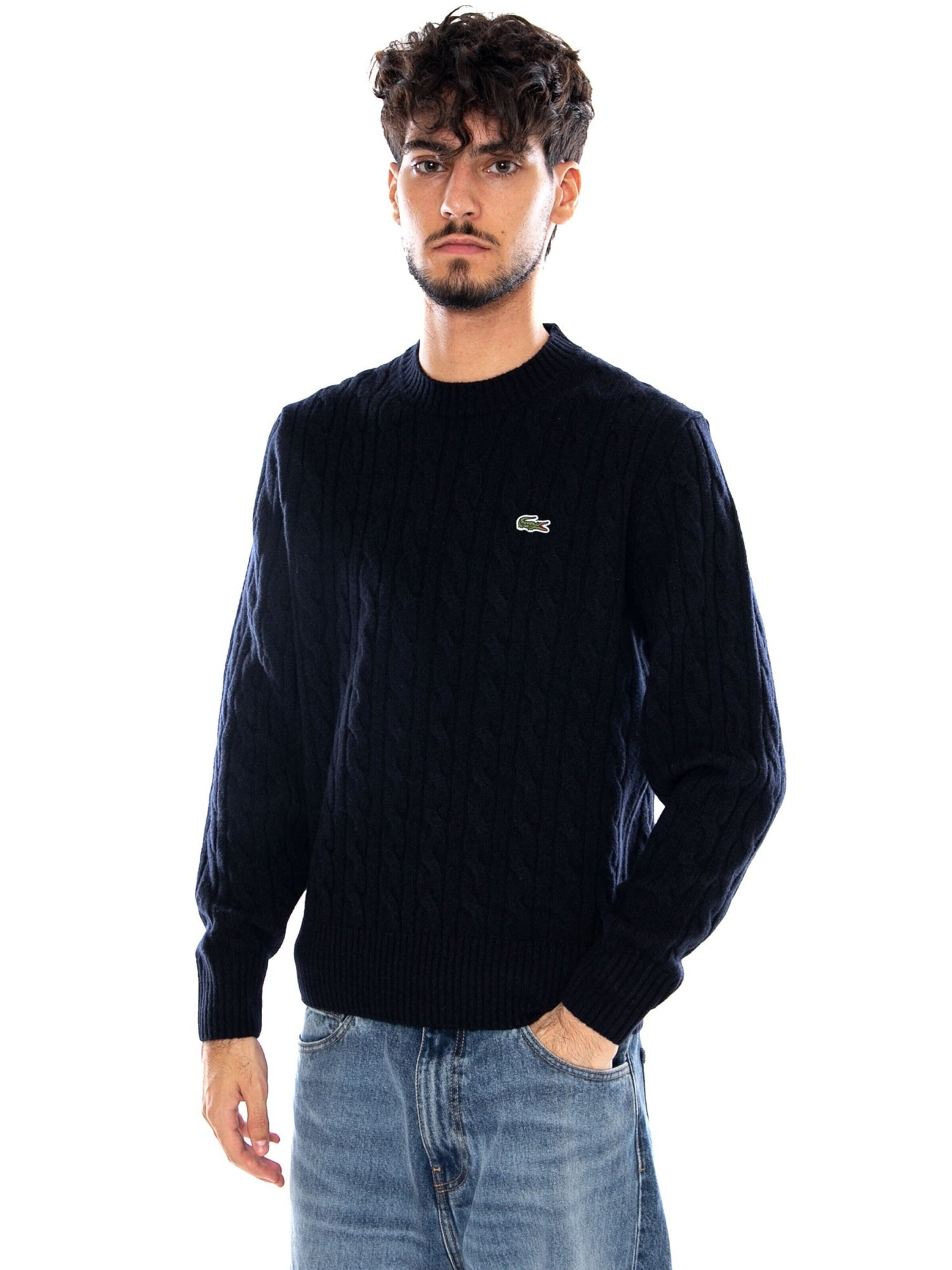 LACOSTE Sweater 'PULLOVER BLUE' in Blue: front
