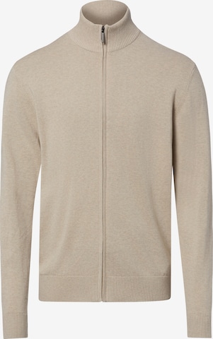Vestes en maille Nils Sundström en beige : devant