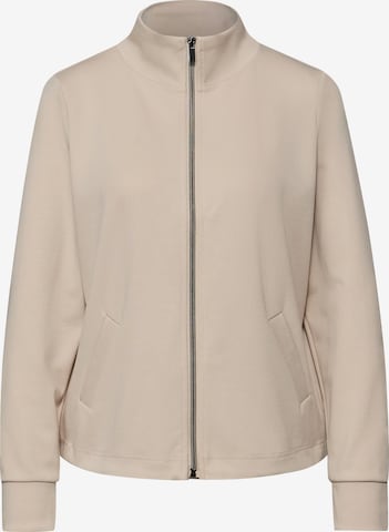 STREET ONE Sweatjacke in Beige: Vorderseite