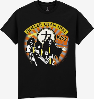 T-Shirt 'Hotter Than Hell' Kiss en noir : devant