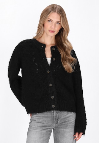 DreiMaster Vintage Knit cardigan in Black: front