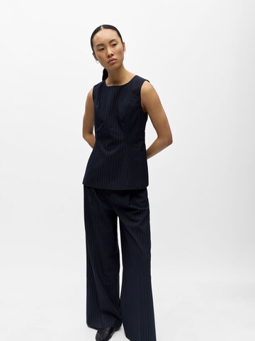 OBJECT - Pierna ancha Pantalón de pinzas en azul