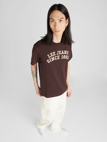 Lee T-Shirt in Braun