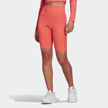 Skinny Leggings ADIDAS ORIGINALS en rouge : devant