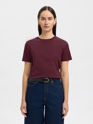 SELECTED Shirt 'SLFMY ESSENTIAL' in Purple: front