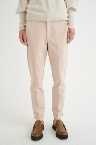 InWear Slimfit Bandplooibroek 'Zella' in Beige: voorkant