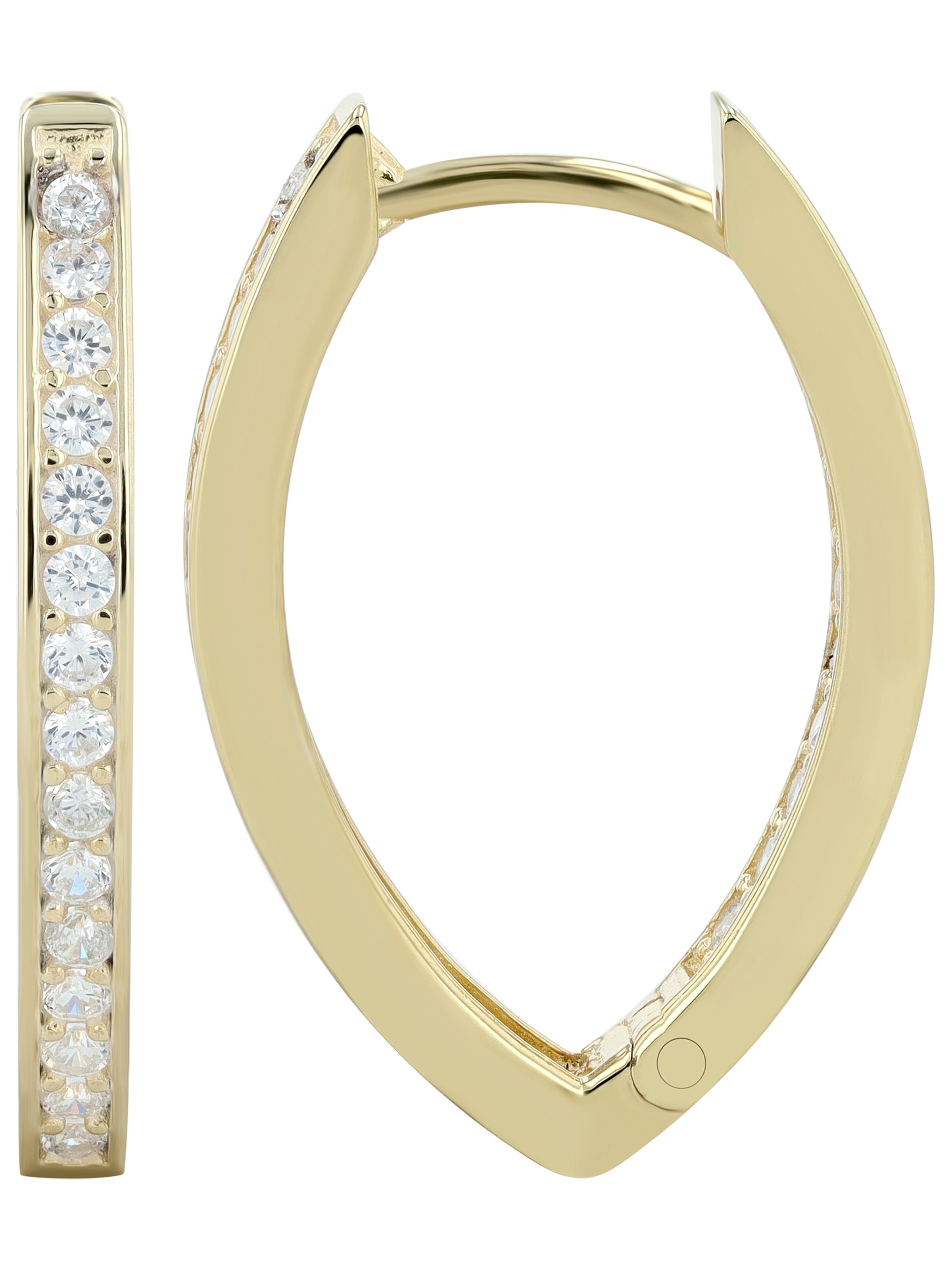 Akzent Earrings 'Avila, 925 Sterlingsilber, langlebig' in Gold: front