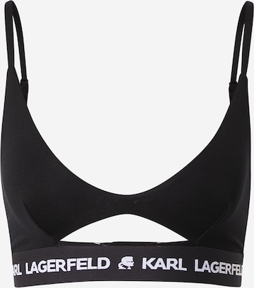 Triangle Soutien-gorge 'Peephole' Karl Lagerfeld en noir : devant