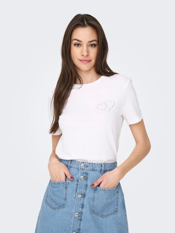 Maglietta 'ONLAriana' di ONLY in bianco