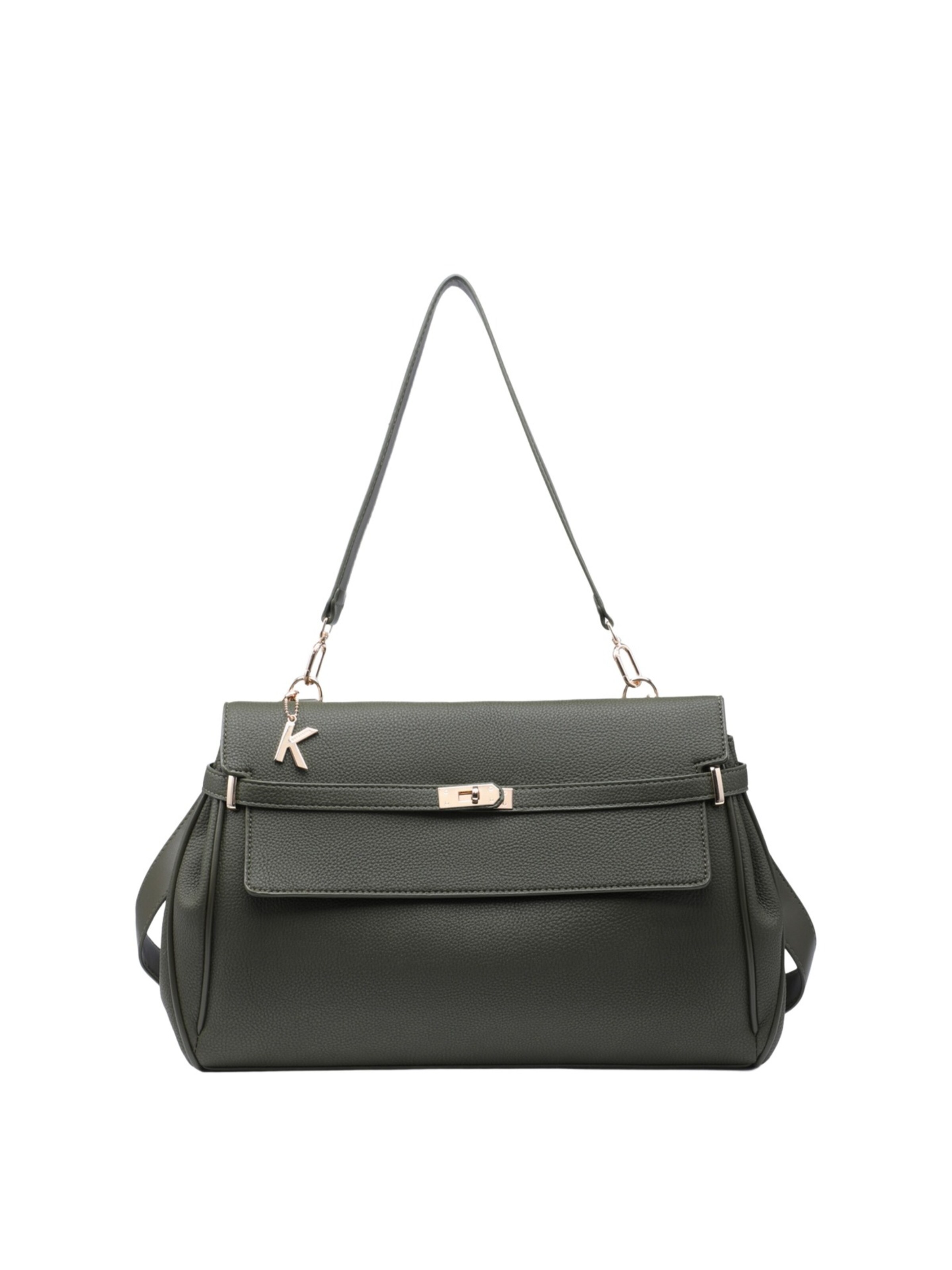 Borsa a mano di Kassandra in verde: frontale
