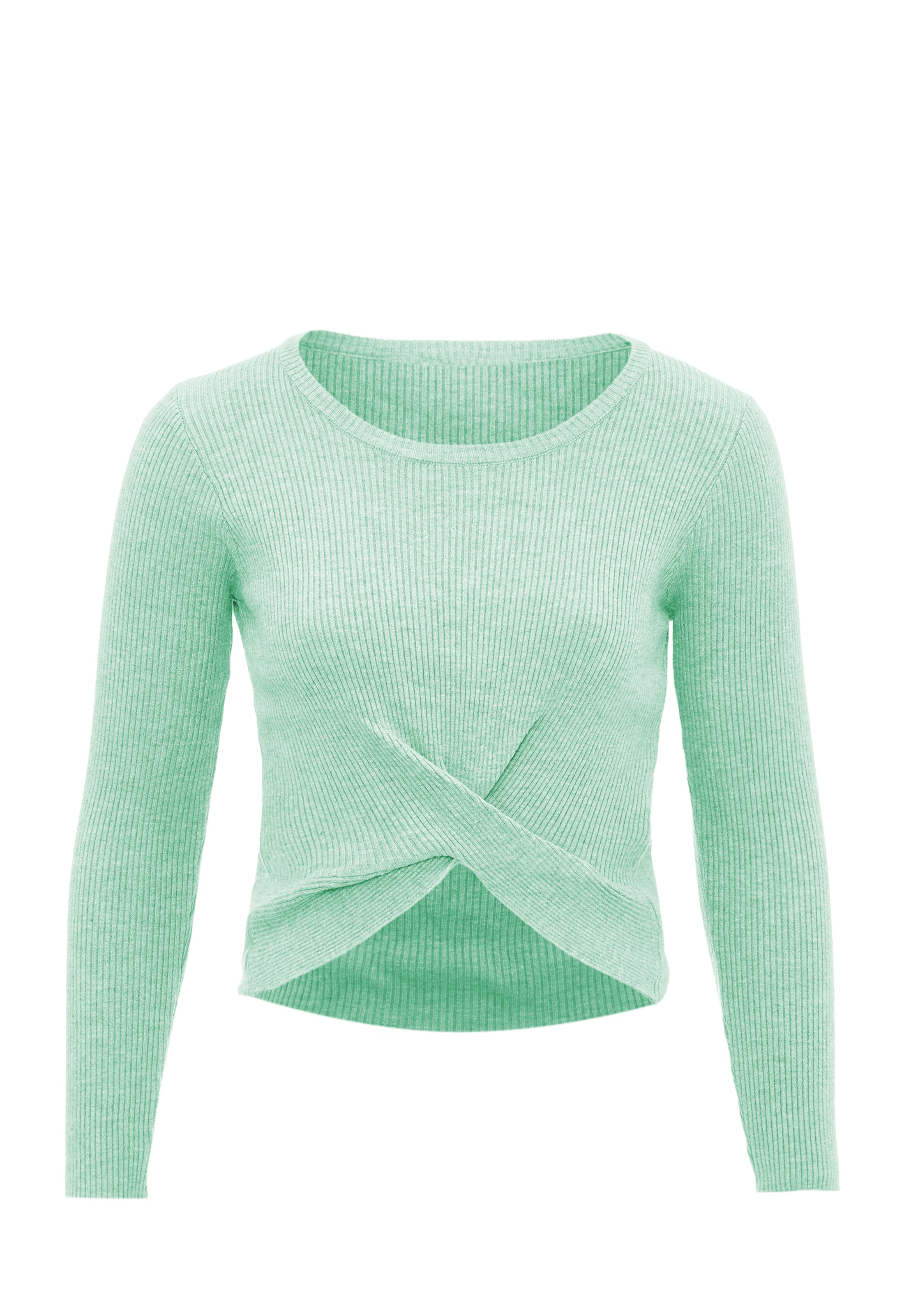 leo basics - Pullover em verde: frente