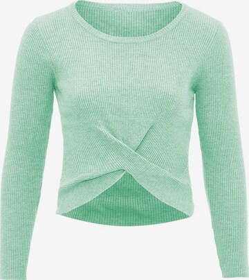 leo basics Sweater in Green: front