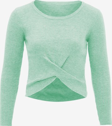 Pull-over leo basics en vert : devant