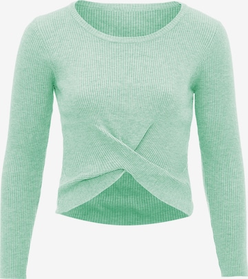 leo basics - Pullover em verde: frente